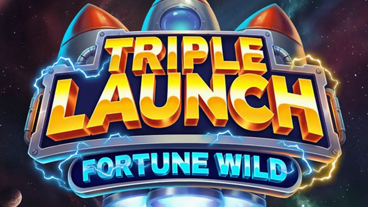 Interface vibrante e futurista do slot Triple Launch Fortune Wild