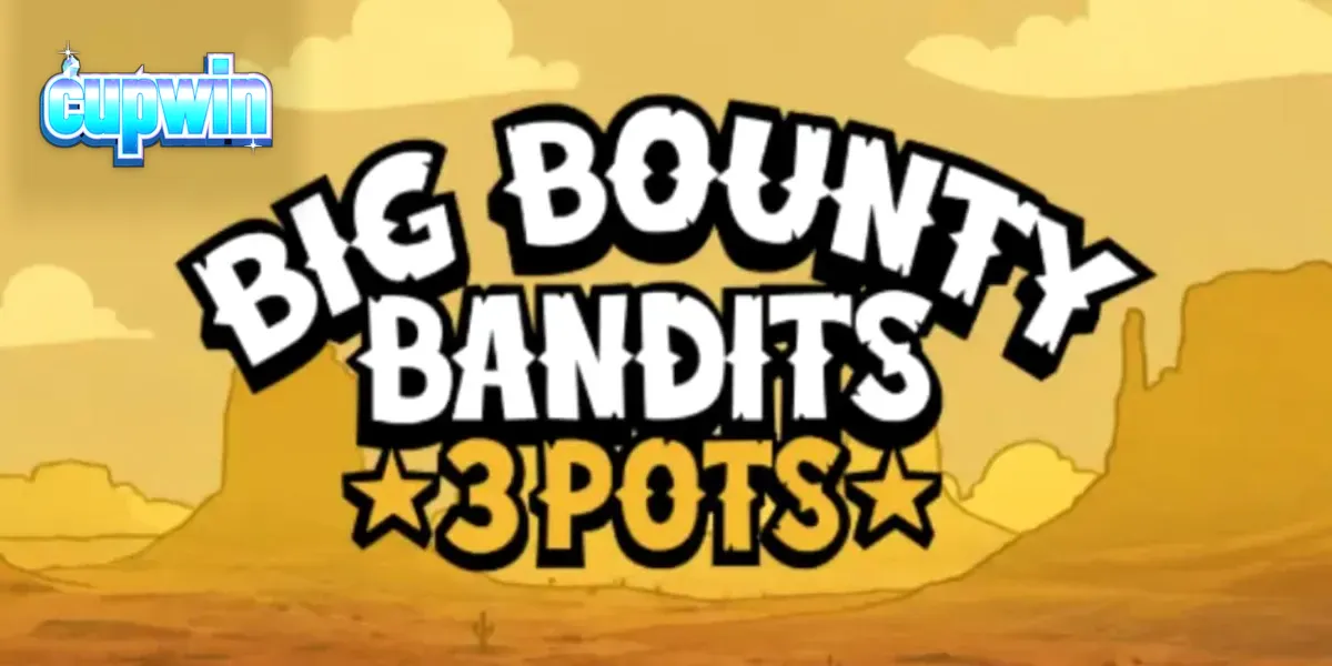 Interface colorida e animada do slot Big Bounty Bandits: 3 Pots com temática de Velho Oeste